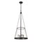 Z-Lite Prescott 4 Light Pendant, Matte Black & Clear 341P18-MB - alternate 4